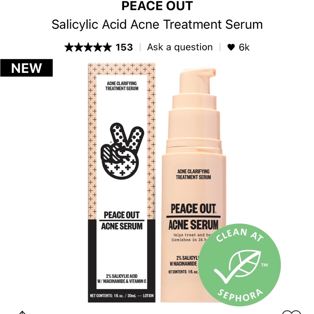 Peace Out Salicylic Acid Acne Treatment Serum